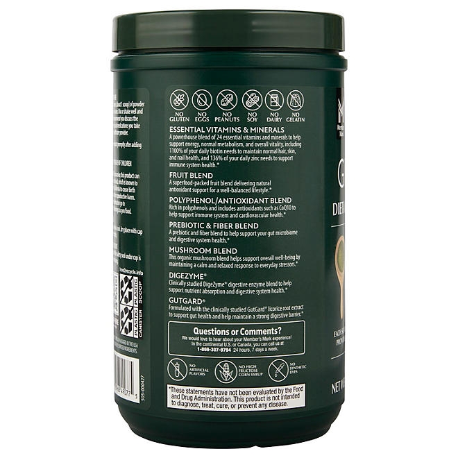 Member's Mark Super Greens Powder, Tropical Flavor, 18.28 Ounces, 48 Servings - Image 4
