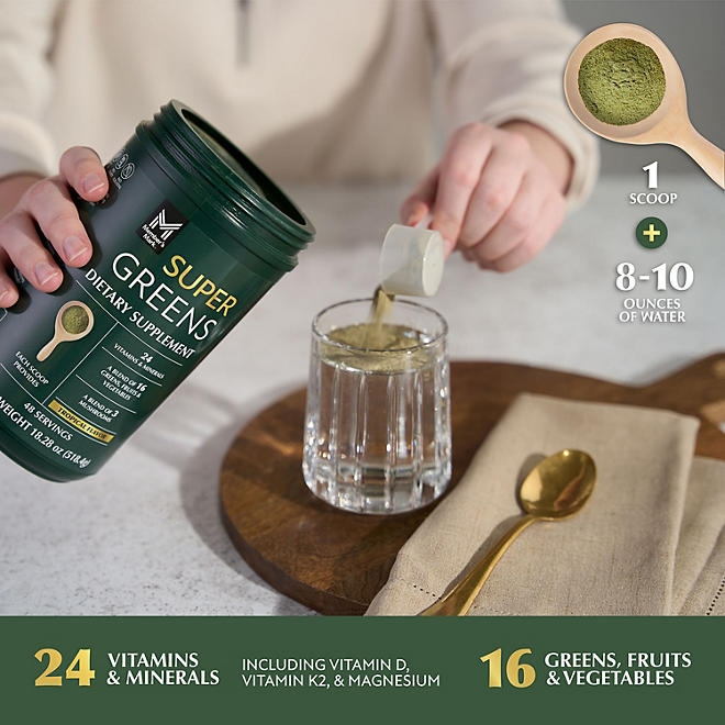 Member's Mark Super Greens Powder, Tropical Flavor, 18.28 Ounces, 48 Servings - Image 8