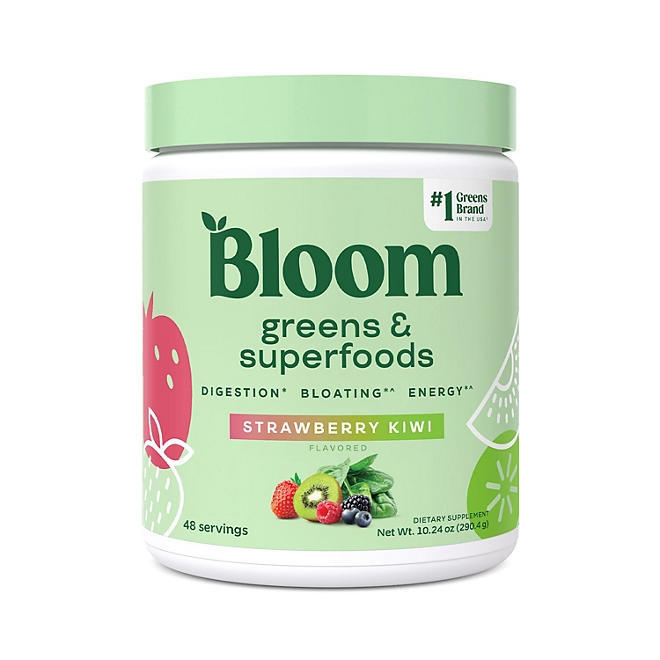 Bloom Nutrition Greens & Superfoods Powder, Strawberry Kiwi, 0.5 lbs. - Image 2