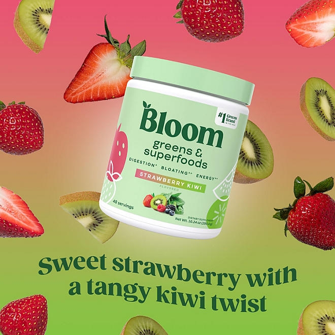 Bloom Nutrition Greens & Superfoods Powder, Strawberry Kiwi, 0.5 lbs. - Image 4
