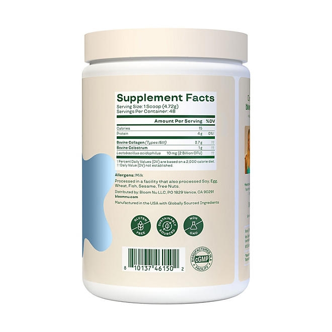 Bloom Nutrition Colostrum & Collagen Peptides, 0.64 lbs. - Image 6