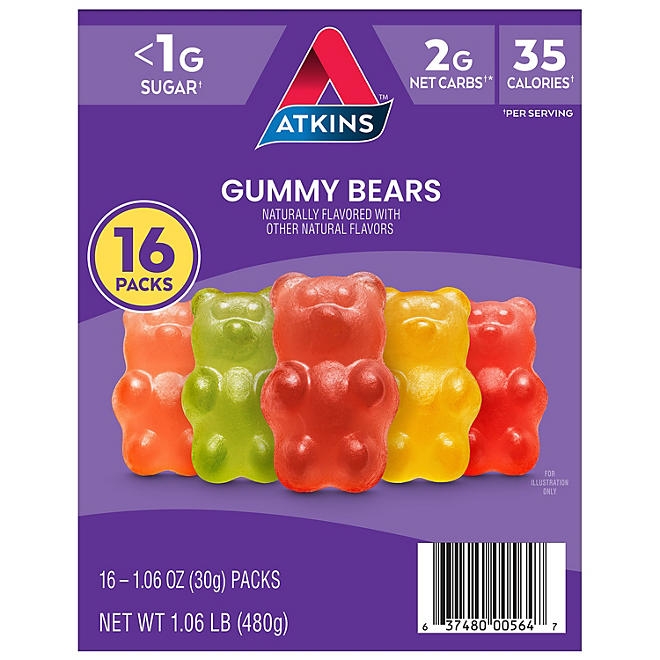Atkins Endulge Gummy Bear Pieces Variety Pack, 16 ct. - Image 2