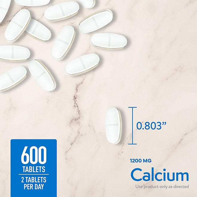 Member's Mark Calcium with Vitamin D3 Tablets, 600 ct. - Image 4