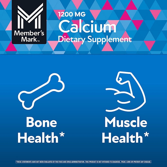 Member's Mark Calcium with Vitamin D3 Tablets, 600 ct. - Image 6