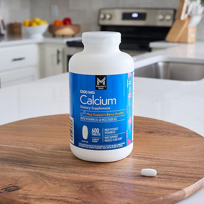 Member's Mark Calcium with Vitamin D3 Tablets, 600 ct. - Image 8
