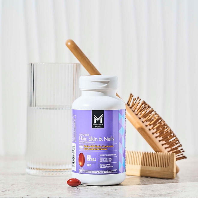 Member's Mark Advanced Hair, Skin & Nails Softgels, 120 ct. - Image 6
