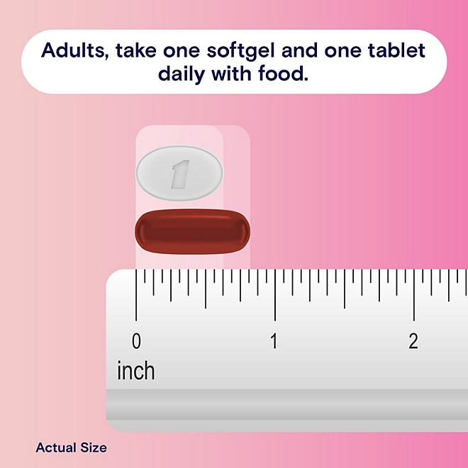 One A Day Women's Prenatal Advanced Mulitvitamins Softgels & Prenatal Choline Tablets 2 pk., 90 ct. - Image 4