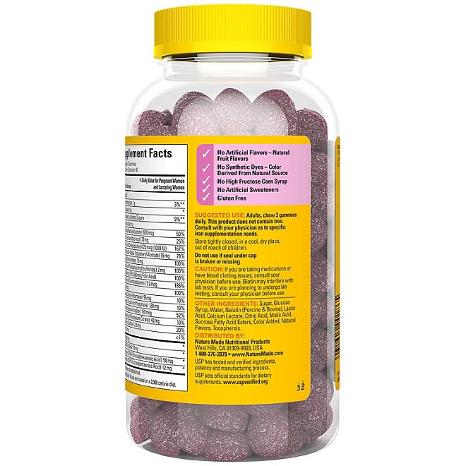 Nature Made Prenatal Folic Acid + DHA + Choline Gummies, 120 ct. - Image 11