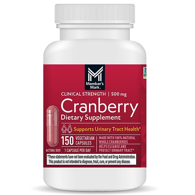 Member's Mark Clinical Strength Cranberry Capsules, 500 mg, 150 ct. - Image 2