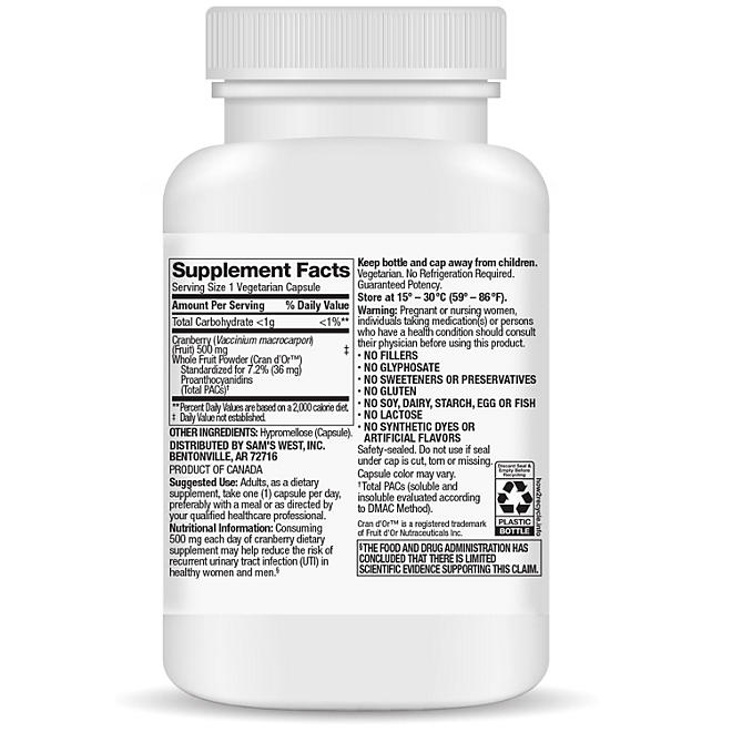 Member's Mark Clinical Strength Cranberry Capsules, 500 mg, 150 ct. - Image 3