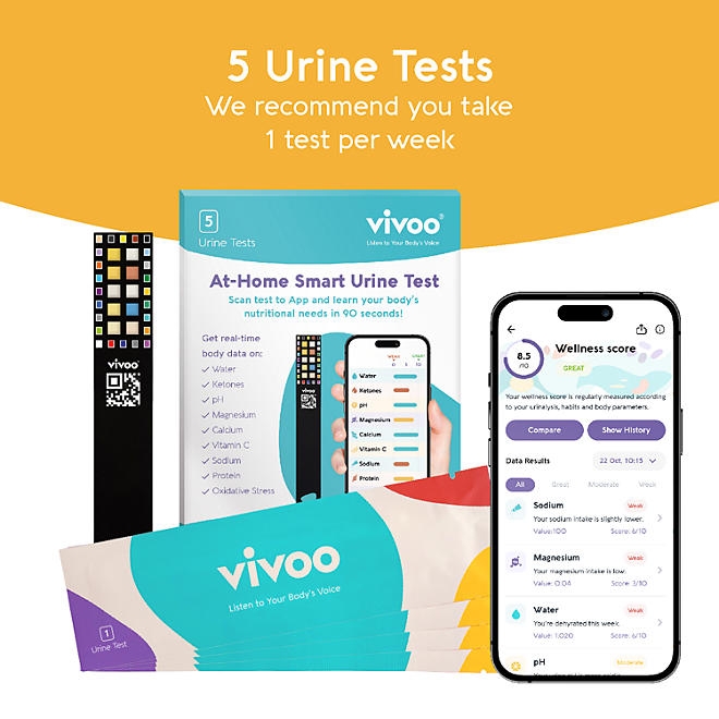 Vivoo Urine Test Strips, 5 ct. - Image 3