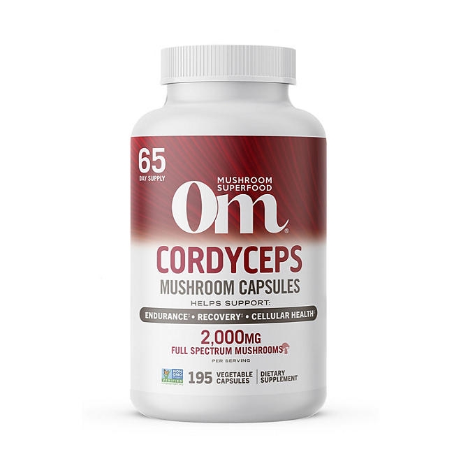 Om Mushrooms Cordyceps Capsules, 195 ct. - Image 2