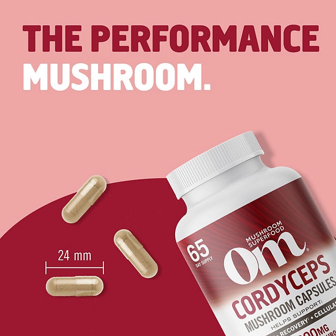 Om Mushrooms Cordyceps Capsules, 195 ct. - Image 7