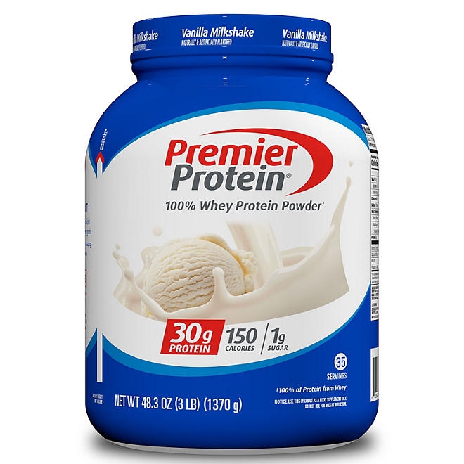 Premier Protein 30g High Protein Powder, Vanilla Milkshake, 3 lbs. - Image 2