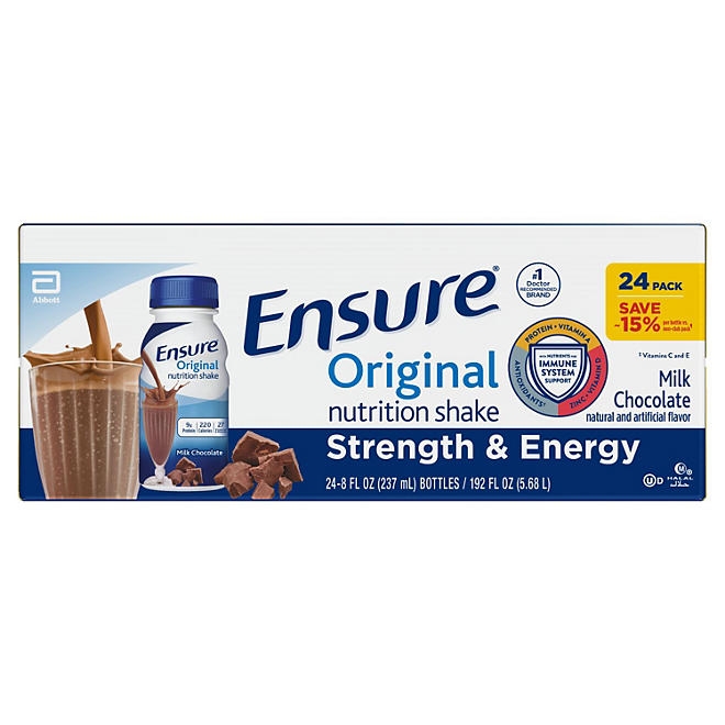 Ensure Original Nutrition Shake, Milk Chocolate, 8 fl. oz., 24 pk. - Image 2