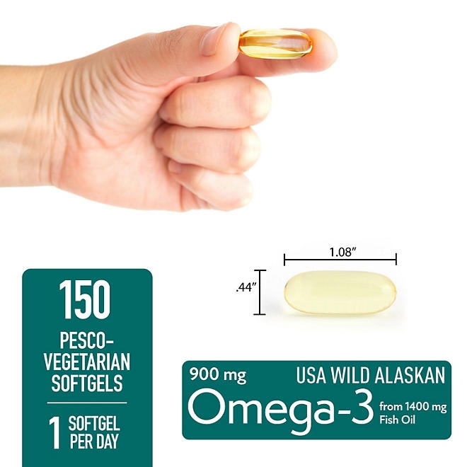 Member's Mark 900 mg Omega-3 from Fish Oil Softgels, 150 ct. - Image 4