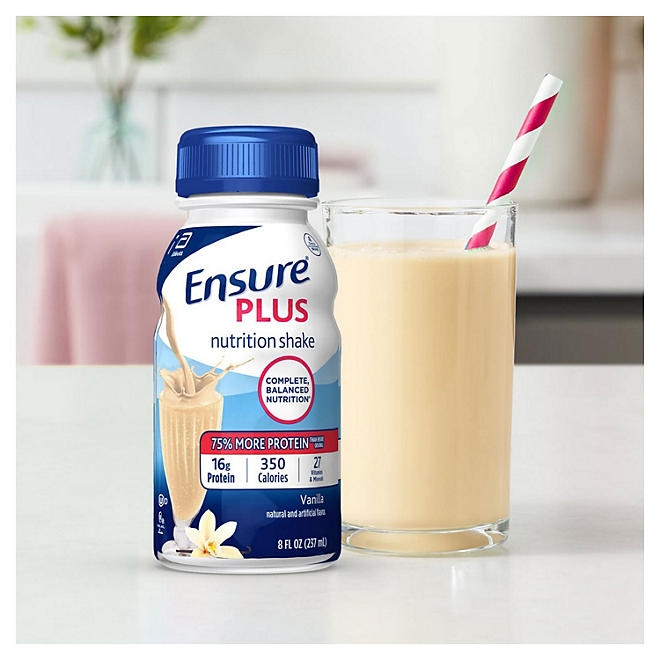 Ensure Plus Nutrition Shake, Small Meal Replacement Shake, Vanilla 8 fl. oz., 24 ct. - Image 9