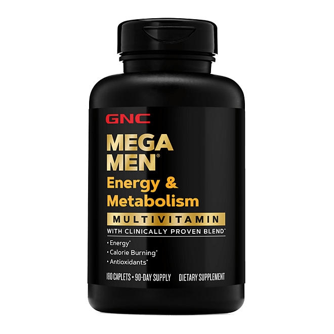 GNC Mega Men Energy and Metabolism Multivitamin Caplets, 180 ct. - Image 2