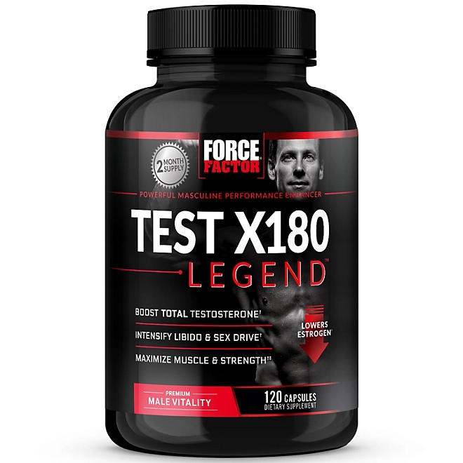 Force Factor Test X180 Legend Testosterone Booster Capsules 120 ct. - Image 2