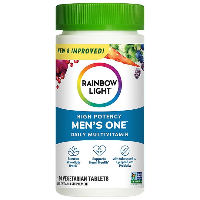 Rainbow Light Men's One Multivitamin Tablet Plus Superfoods & Probiotics 180 ct. - Image 2
