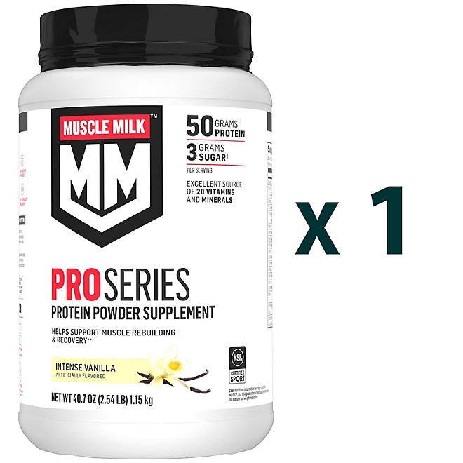 Muscle Milk Pro Series 50g Whey Protein Powder, Intense Vanilla 2.54 lbs. - Image 4