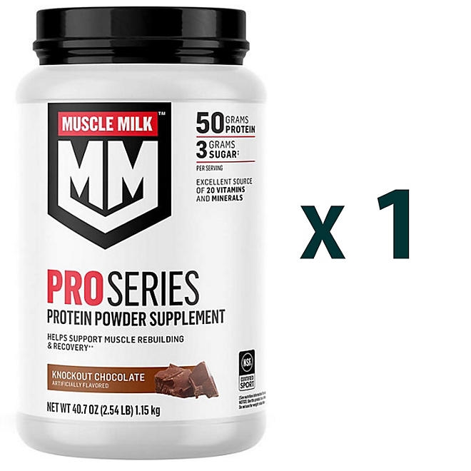 Muscle Milk Pro Series 50g Whey Protein Powder, Knockout Chocolate 2.54 lbs. - Image 4