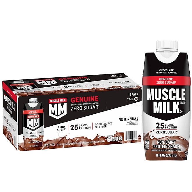 Muscle Milk 25g Genuine Protein Shake, Chocolate, 11 fl. oz., 18 pk. - Image 2