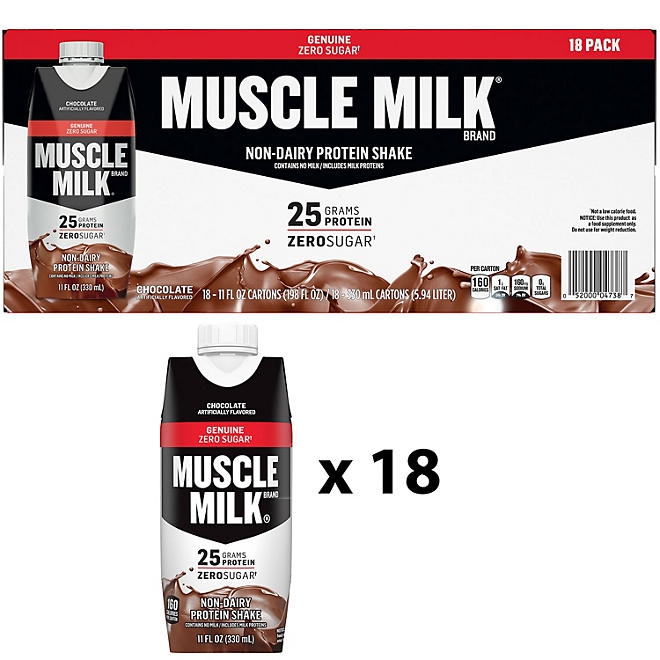 Muscle Milk 25g Genuine Protein Shake, Chocolate, 11 fl. oz., 18 pk. - Image 4