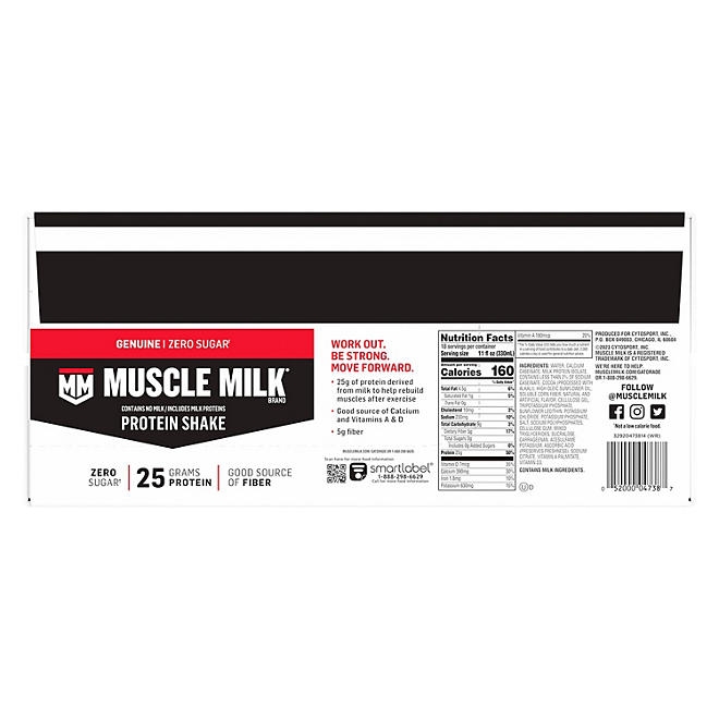 Muscle Milk 25g Genuine Protein Shake, Chocolate, 11 fl. oz., 18 pk. - Image 6