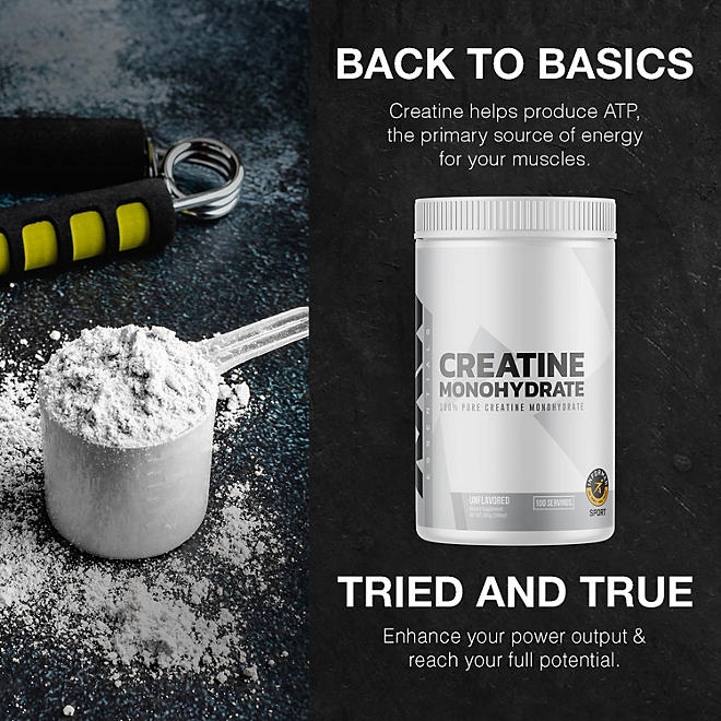 RAW Nutrition Creatine Monohydrate Powder, Unflavored, 510g 100 Servings - Image 4