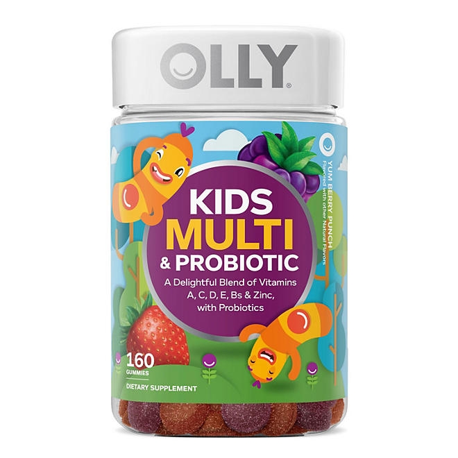 OLLY Kids Multivitamin + Probiotic Gummy, Berry, 160 ct. - Image 2