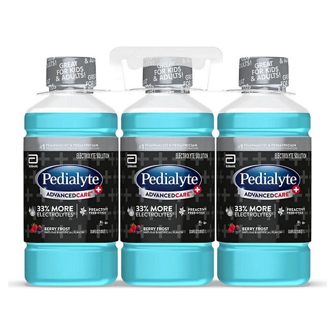 Pedialyte AdvancedCare Plus Electrolyte Solution Berry Frost, 33.8 fl. oz., 3 pk. - Image 2