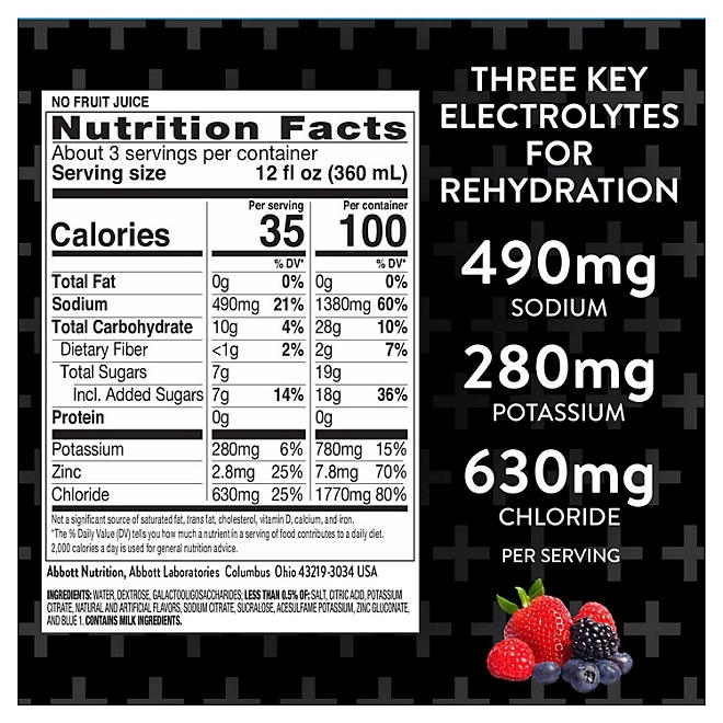 Pedialyte AdvancedCare Plus Electrolyte Solution Berry Frost, 33.8 fl. oz., 3 pk. - Image 4