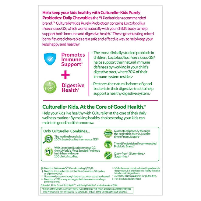 Culturelle Kids Purely Probiotics Chewable Tablets, 60 ct. - Image 5