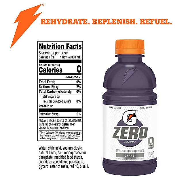Gatorade Zero Sugar Thirst Quencher, Variety Pack 12 fl. oz., 28 pk. - Image 3