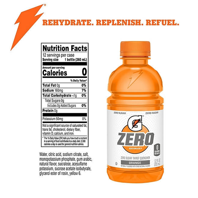 Gatorade Zero Sugar Thirst Quencher, Variety Pack 12 fl. oz., 28 pk. - Image 4