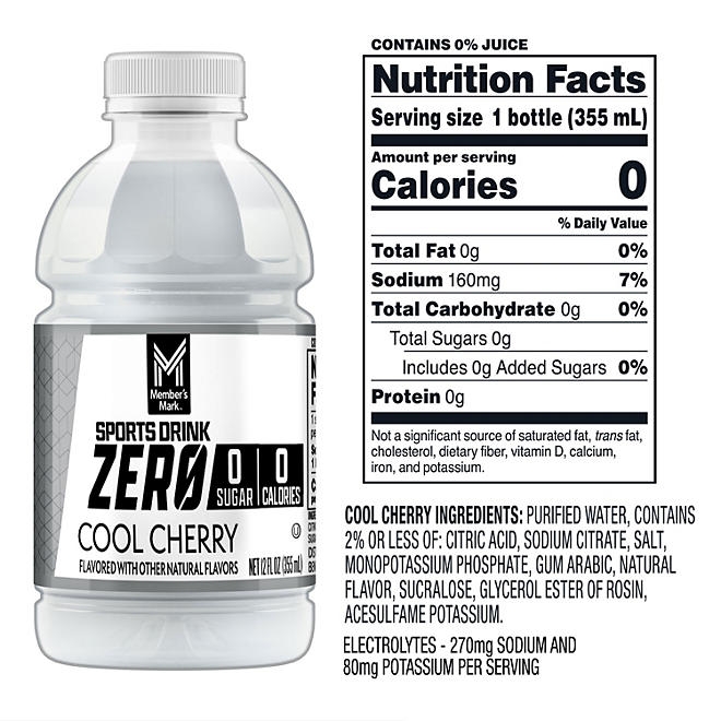 Member's Mark Sports Drink Zero 12 fl. oz., 24 pk. - Image 4
