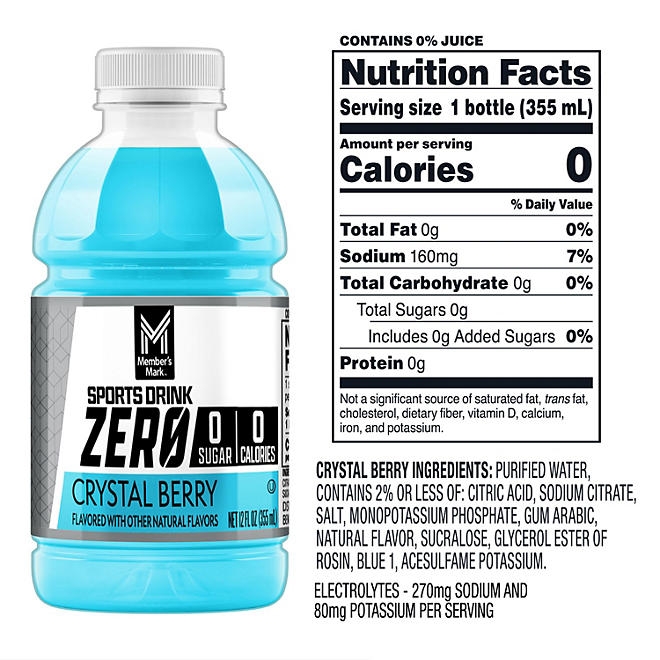 Member's Mark Sports Drink Zero 12 fl. oz., 24 pk. - Image 5