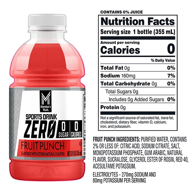 Member's Mark Sports Drink Zero 12 fl. oz., 24 pk. - Image 6