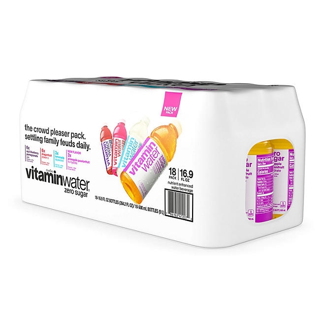 Glaceau Vitaminwater Zero Variety Pack Nutrient Enhanced Water 16.9 fl. oz., 18 pk. - Image 5