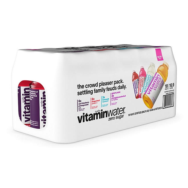Glaceau Vitaminwater Zero Variety Pack Nutrient Enhanced Water 16.9 fl. oz., 18 pk. - Image 6