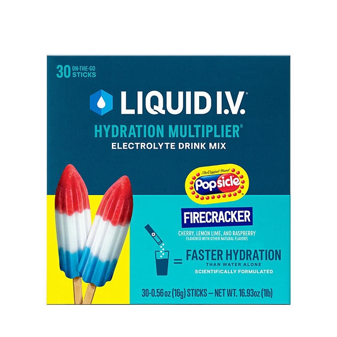 Liquid I.V. Hydration Multiplier Electrolyte Powder, Popsicle Firecracker 0.56 oz., 30 pk. - Image 2