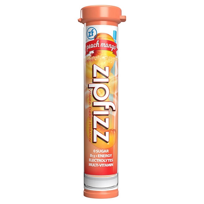 Zipfizz Energy Multi-Vitamin Hydration Drink Mix, Peach Mango, 20 ct. - Image 4