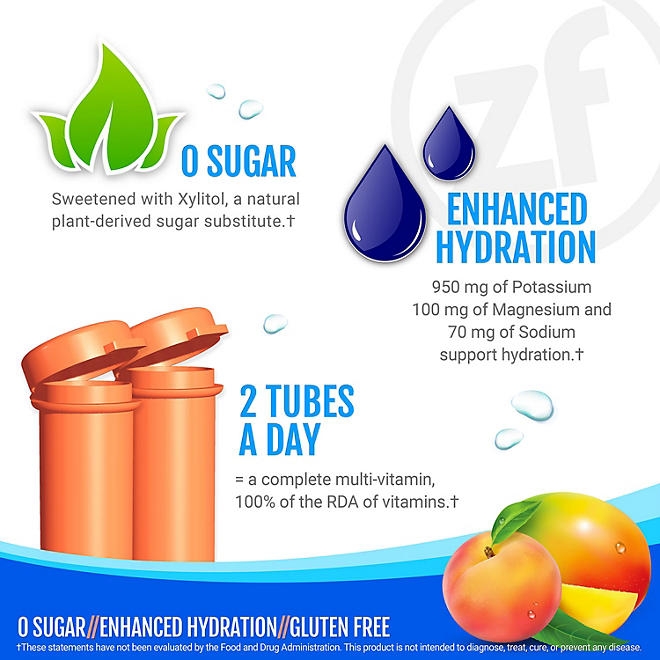 Zipfizz Energy Multi-Vitamin Hydration Drink Mix, Peach Mango, 20 ct. - Image 8