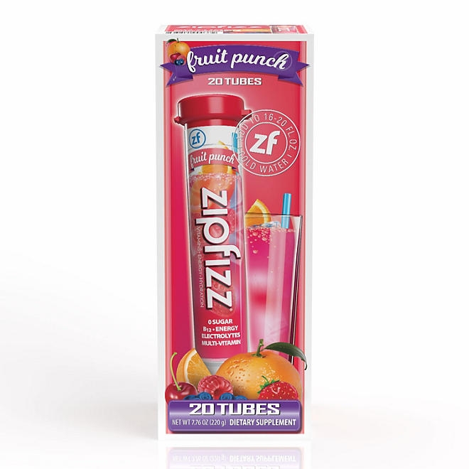 Zipfizz Energy Multi-Vitamin Hydration Drink Mix, Fruit Punch, 20 ct. - Image 2