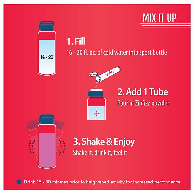 Zipfizz Energy Multi-Vitamin Hydration Drink Mix, Fruit Punch, 20 ct. - Image 7