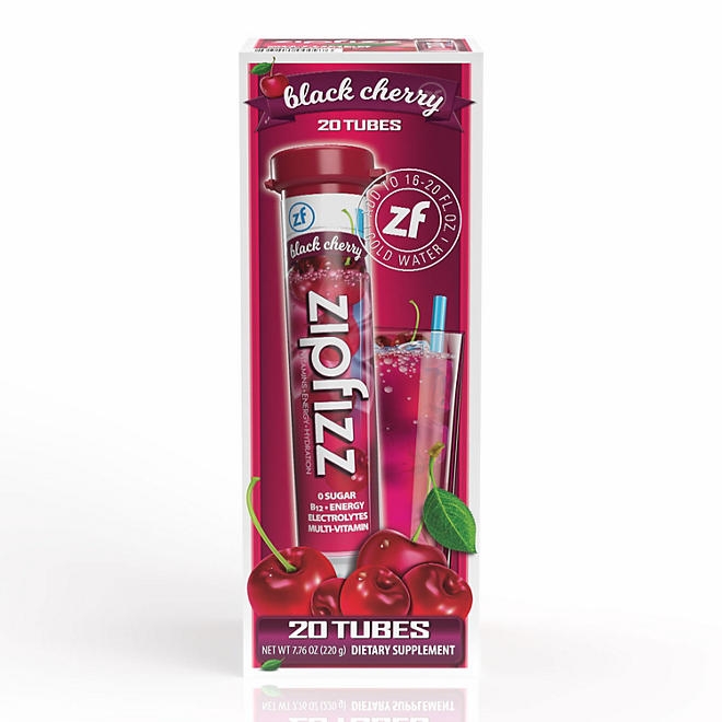 Zipfizz Energy Multi-Vitamin Hydration Drink Mix, Black Cherry, 20 ct. - Image 2