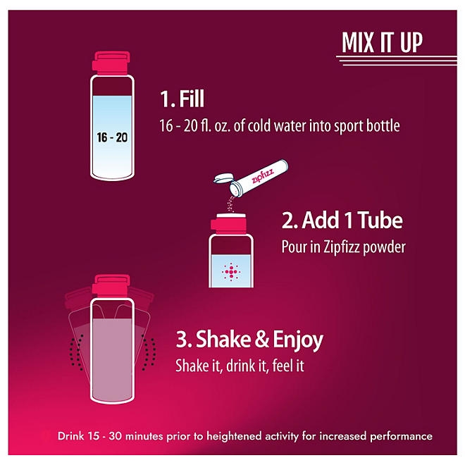 Zipfizz Energy Multi-Vitamin Hydration Drink Mix, Black Cherry, 20 ct. - Image 7