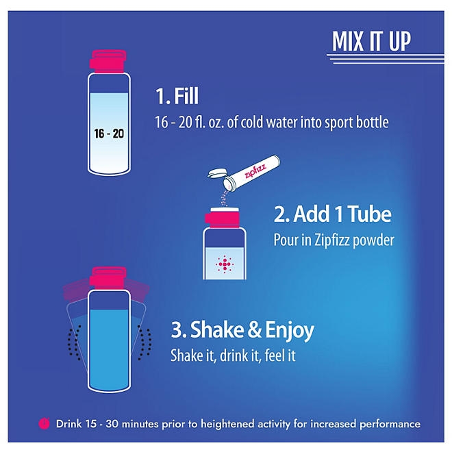 Zipfizz Energy Multi-Vitamin Hydration Drink Mix, Blue Raspberry, 20 ct. - Image 7
