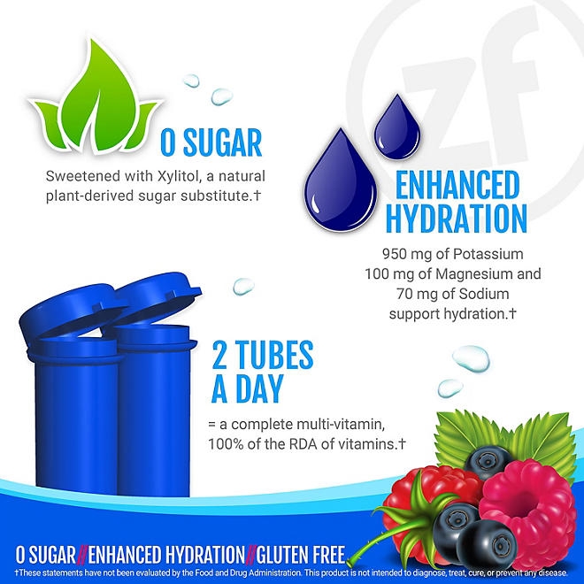 Zipfizz Energy Multi-Vitamin Hydration Drink Mix, Blue Raspberry, 20 ct. - Image 8